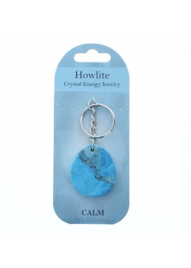  Llavero Plano Ovalado Howlite