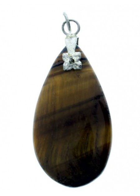 Colgante Piedra Forma Gota Marron 