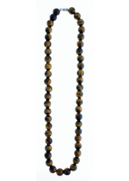 Collar Piedra Marron Cuentas E 