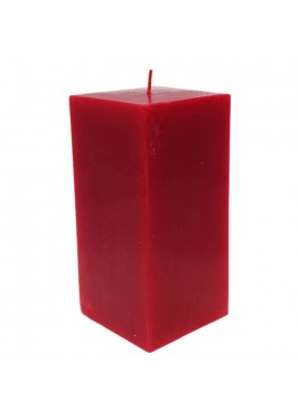 3x6 Vela Pilar Cuadrada Rojo 