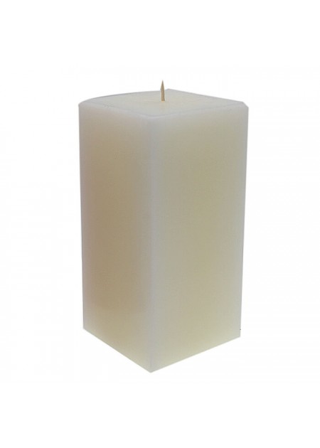 3x6 Vela Pilar Cuadrada Blanco 