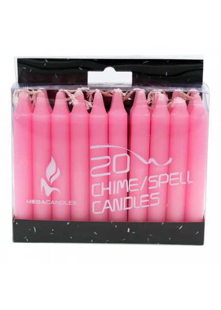 4inch Vela Spell Chime Rosado 20CT