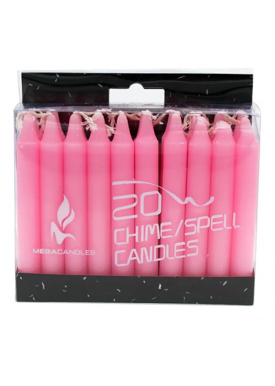4inch Vela Spell Chime Rosado 20CT
