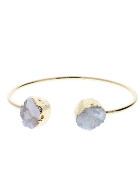 Pulsera 2 Piedra Blanco  