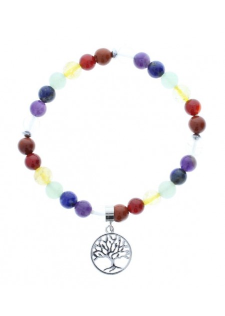 Pulsera 7 Colores con Arbol Colgante