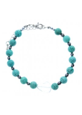 Pulsera Piedra Azul Verde  