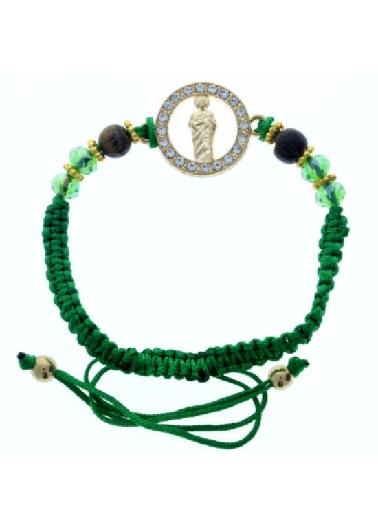 Pulsera Hilo Verde con Colgante A