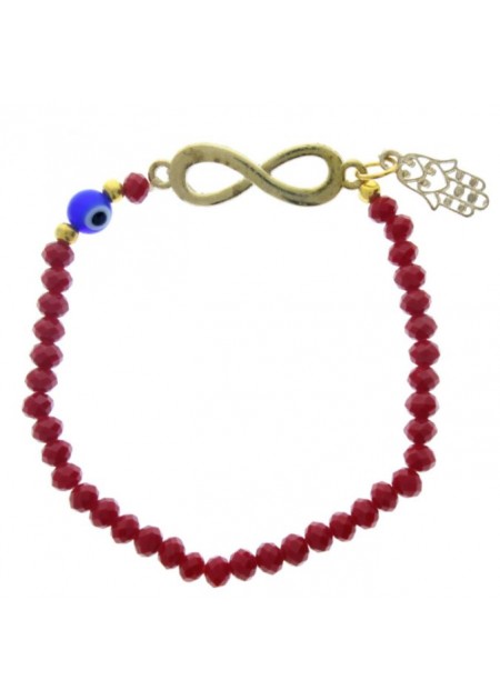 Pulsera Piedra Rojo con Ojo 