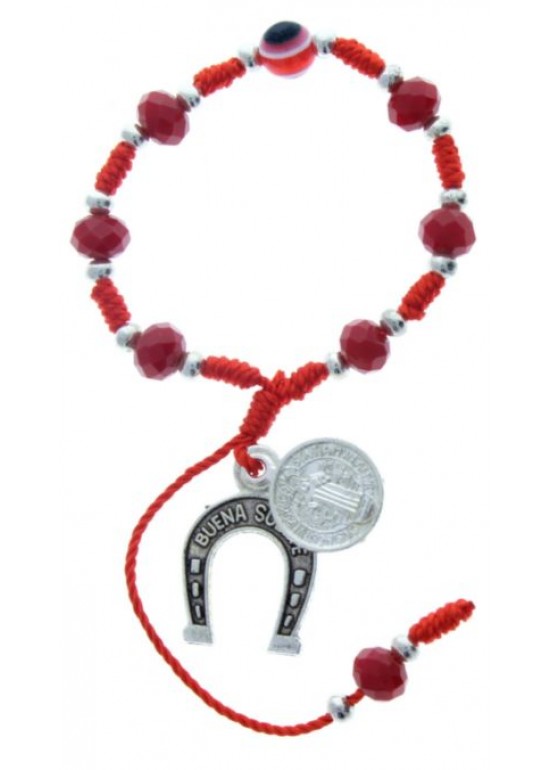 Pulsera Hilo Rojo con 2 Colgantes