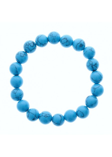 Pulsera Cuentas Piedra Azul A 