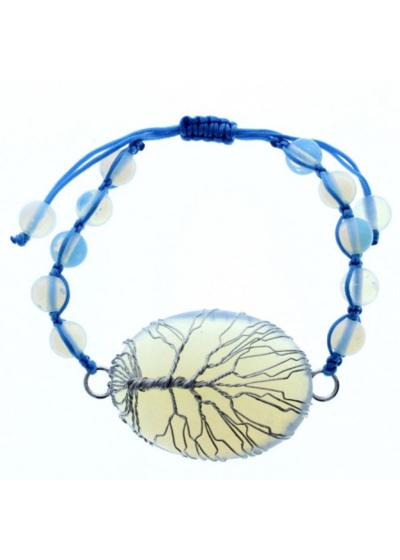 Pulsera Piedra Azul con Colgante 