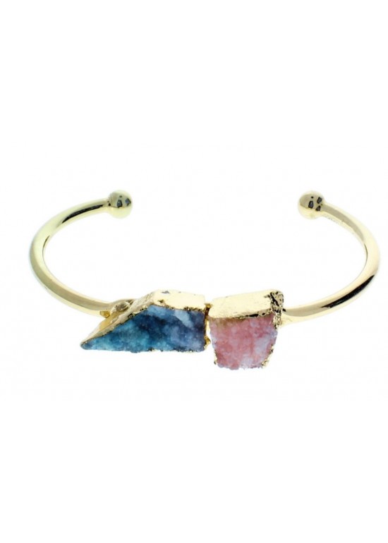 Pulsera con 2 Piedra Varios Colores
