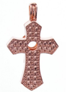 Colgante Cruz Rosa Oro B 