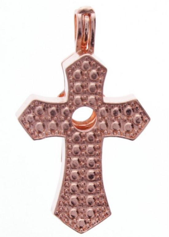 Colgante Cruz Rosa Oro B 