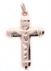 Colgante Cruz con Jesus Rosa Oro-C