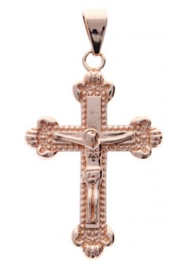 Colgante Rosa Oro Cruz A 