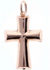 Colgante Rosa Oro Cruz B 