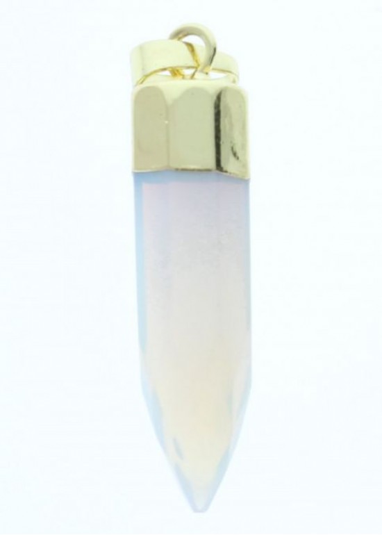 Colgante Piedra Varios Colores Blanco opalo