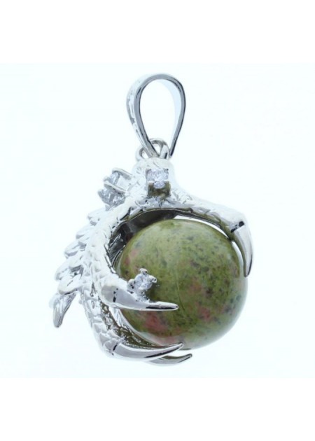 Colgante Piedra Bola Varios Colores Verde Oliva