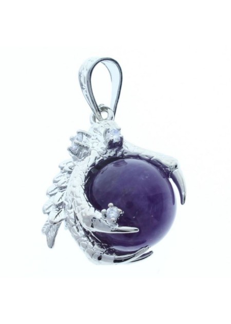 Colgante Piedra Bola Varios Colores Purpura
