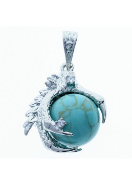 Colgante Piedra Bola Varios Colores Turquesa