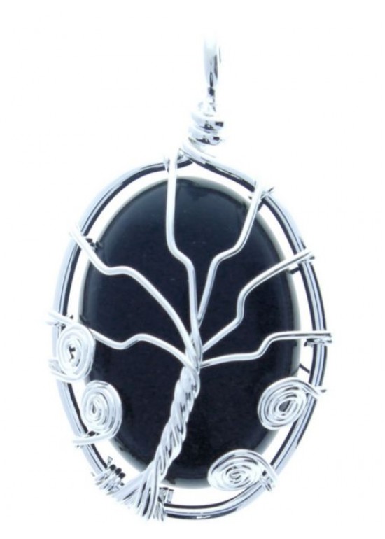 Colgante Piedra Turmalina Negro  