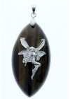 Colgante Piedra Marron con Figura 