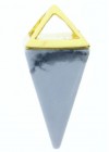 Colgante Piedra Cono Varios Colores Oro Blanco