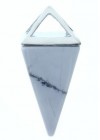 Colgante Piedra Cono Varios Colores Plata Blanco