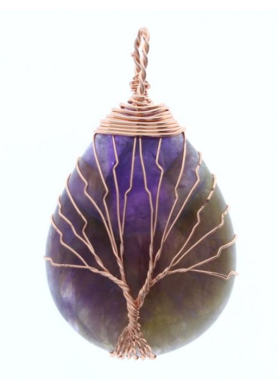 Colgante Piedra Purpura Oscuro  