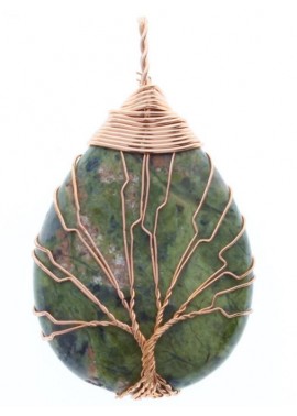 Colgante Piedra Verde Sombreada  