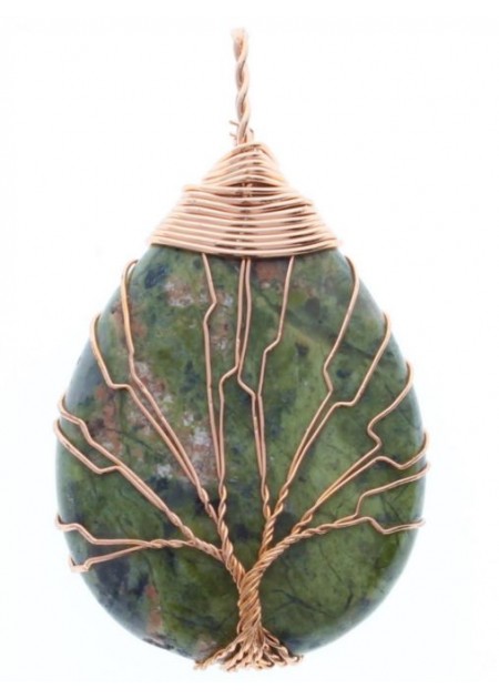 Colgante Piedra Verde Sombreada  