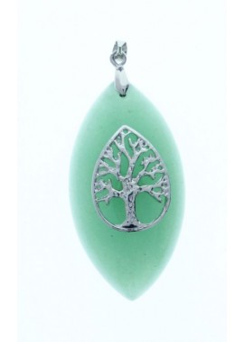 Colgante Piedra Verde con Arbol 