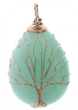 Colgante Piedra Verde Claro  