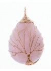 Colgante Piedra Rosado Claro Cuarzo 