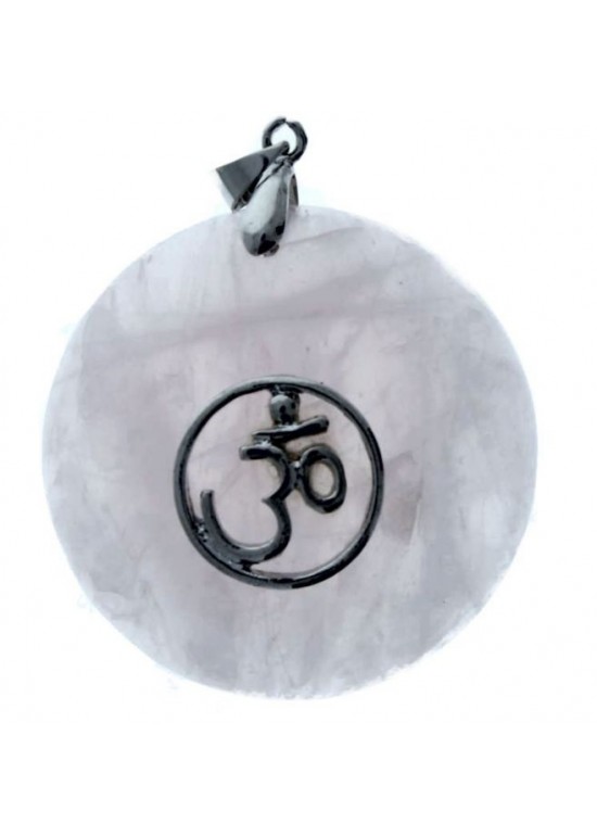 Colgante Piedra OM Rosado Claro 