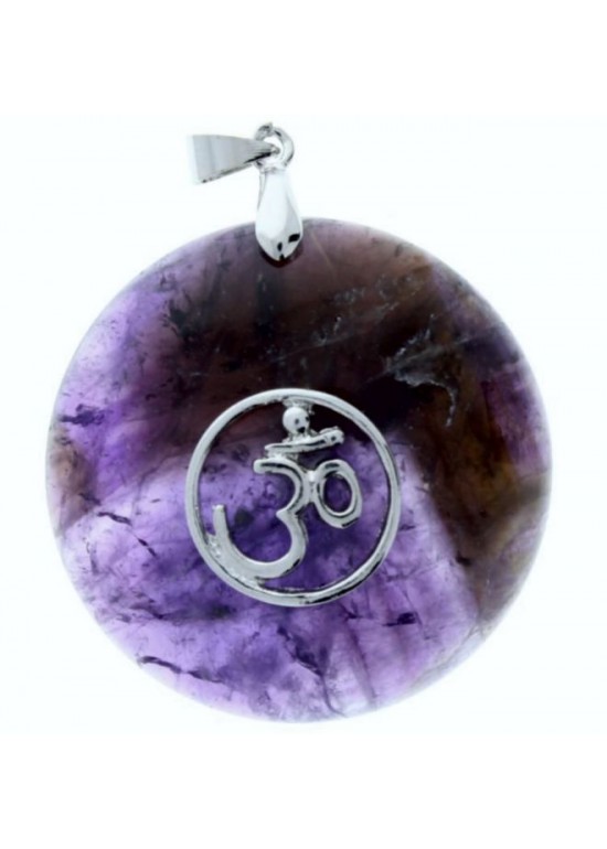 Colgante Piedra OM Purpura  