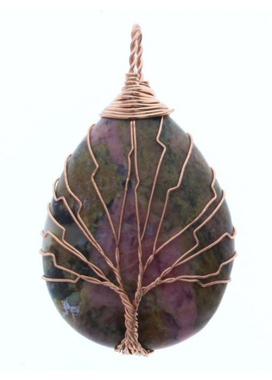 Colgante Piedra Rosado Gris Mix 