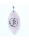 Colgante Piedra Rosado con OM 