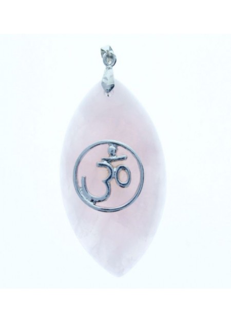 Colgante Piedra Rosado con OM 