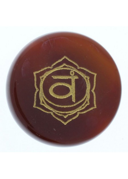 Colgante Piedra Redondo Marron  