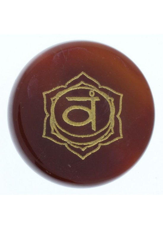 Colgante Piedra Redondo Marron  