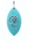 Colgante Piedra Mar Azul con OM