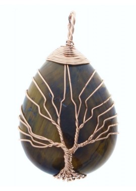Colgante Piedra Tigre Marron A 