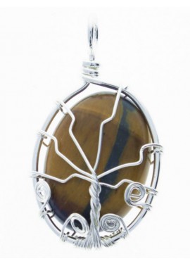 Colgante Piedra Tigre Marron B 