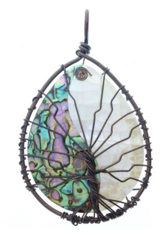 Colgante Piedra Arbol opalo Fluorita 