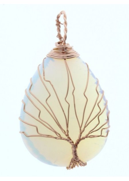 Colgante Piedra Blanco Sombreada  