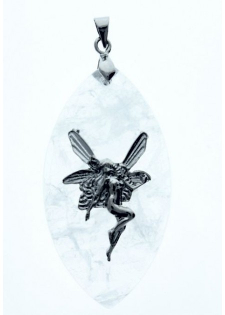 Colgante Piedra Blanco con Figura 