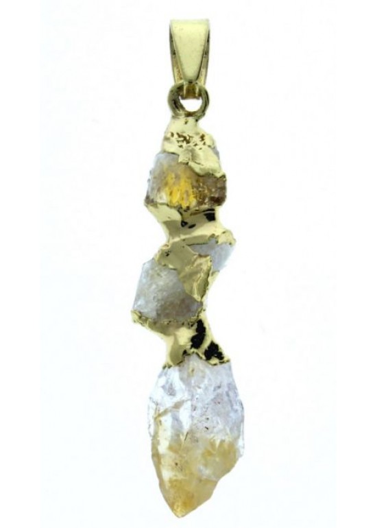 Colgante Piedra Amarillo Blanco  