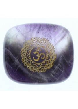 Colgante Piedra con OM Purpura 